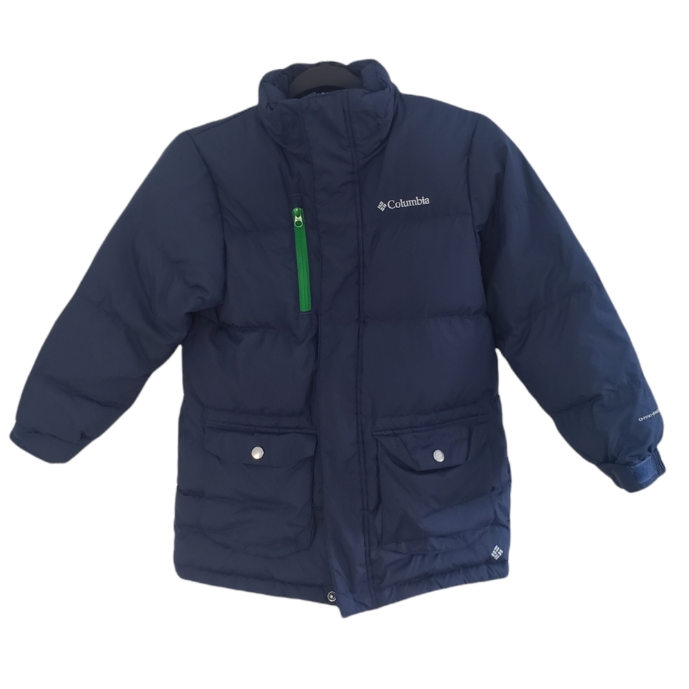 Columbia Kids Jacket - Navy Blue with Green Accent